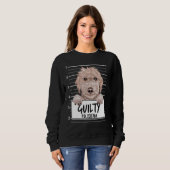 Bedlington Terrier Mugshot Guilty Dog Sweatshirt (Vorne ganz)