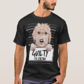 Bedlington Terrier Mugshot Guilty Dog T-Shirt (Vorderseite)