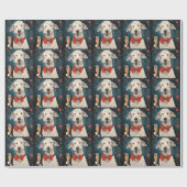 Bedlington Terrier Neujahr Geschenkpapier (Flach)