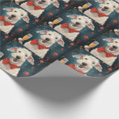 Bedlington Terrier Neujahr Geschenkpapier (Ecke)