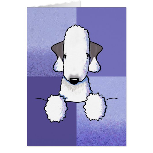 Bedlington Terrier Note Card (Vorne)