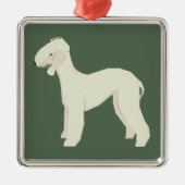 Bedlington Terrier Ornament Aus Metall (Vorne)