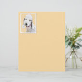Bedlington Terrier Painting - Original Dog Art (Stehend Vorderseite)