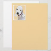 Bedlington Terrier Painting - Original Dog Art (Vorne/Hinten)
