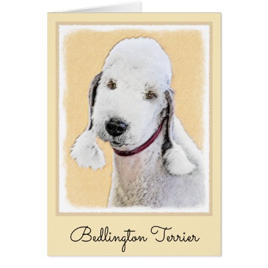 Bedlington Terrier Painting - Original Dog Art (Vorne)