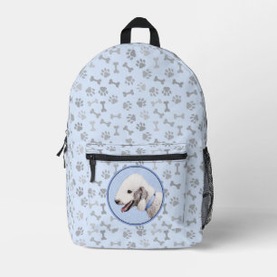 Bedlington Terrier Painting - Original Dog Art Bedruckter Rucksack