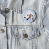 Bedlington Terrier Painting - Original Dog Art Button (Beispiel)