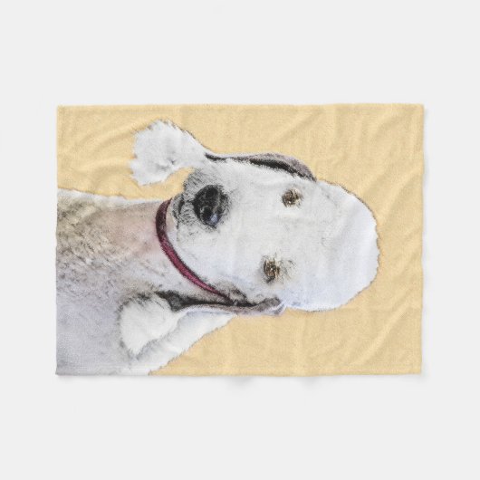 Bedlington Terrier Painting - Original Dog Art Fleecedecke (Vorderseite (Horizontal))