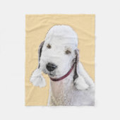 Bedlington Terrier Painting - Original Dog Art Fleecedecke (Vorderseite)