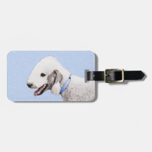 Bedlington Terrier Painting - Original Dog Art Gepäckanhänger