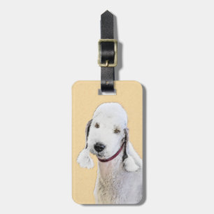 Bedlington Terrier Painting - Original Dog Art Gepäckanhänger