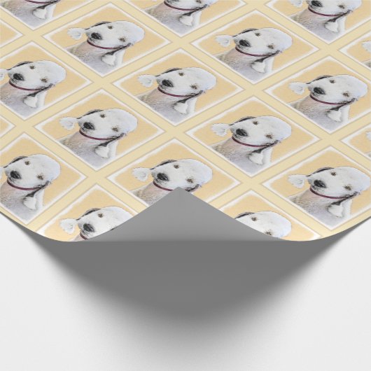 Bedlington Terrier Painting - Original Dog Art Geschenkpapier (Ecke)