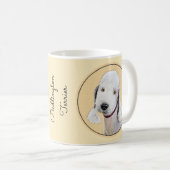 Bedlington Terrier Painting - Original Dog Art Kaffeetasse (VorderseiteRechts)