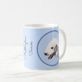 Bedlington Terrier Painting - Original Dog Art Kaffeetasse (VorderseiteRechts)