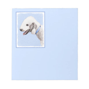 Bedlington Terrier Painting - Original Dog Art Notizblock