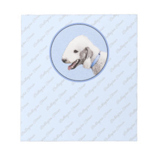 Bedlington Terrier Painting - Original Dog Art Notizblock