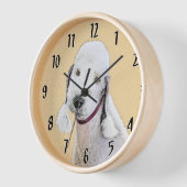 Bedlington Terrier Painting - Original Dog Art Uhr (Winkel)