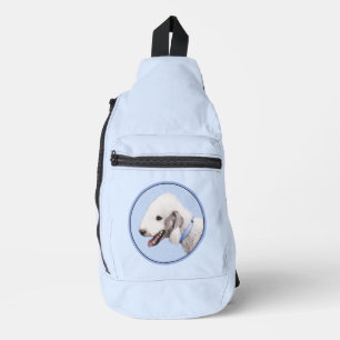 Bedlington Terrier Painting Sandy Color Dog Art Crossbody Bag