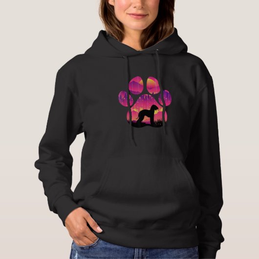 Bedlington Terrier Paw Mom Dad Dog Women Men Hoodie (Vorderseite)