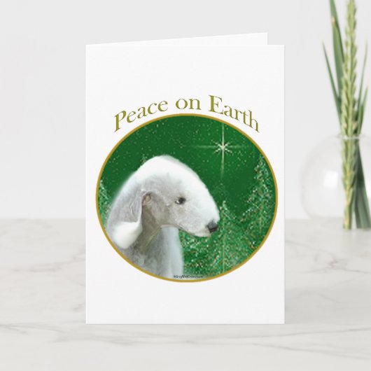 Bedlington Terrier Peace Feiertagskarte (Vorderseite)