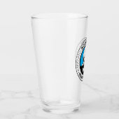 Bedlington Terrier Peeking Illustration Abzeichen Glas (Rechts)