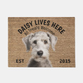 Bedlington Terrier Personalisiert Pet Fußmatte (Vorderseite)