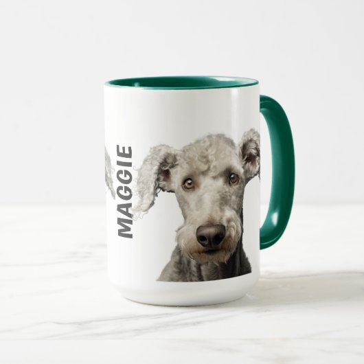 Bedlington Terrier Personalisierte Mug Tasse (VorderseiteRechts)