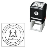 Bedlington Terrier Rücksendeadresse Briefmarke Sel Permastempel (Beispiel)