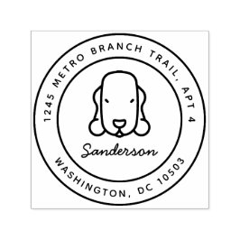 Bedlington Terrier Rücksendeadresse Briefmarke Sel Permastempel