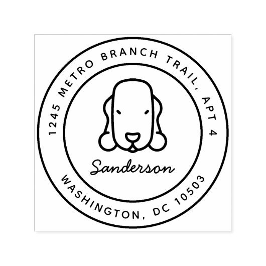 Bedlington Terrier Rücksendeadresse Briefmarke Sel Permastempel (Design)