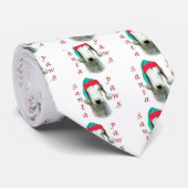 Bedlington Terrier Santa Paws Krawatte (Gerollt)