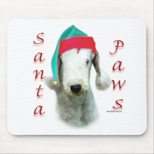 Bedlington Terrier Santa Paws Mousepad