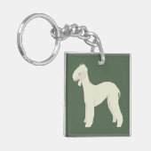Bedlington Terrier Schlüsselanhänger (Vorderseite links)