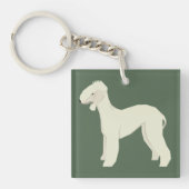 Bedlington Terrier Schlüsselanhänger (Vorderseite)