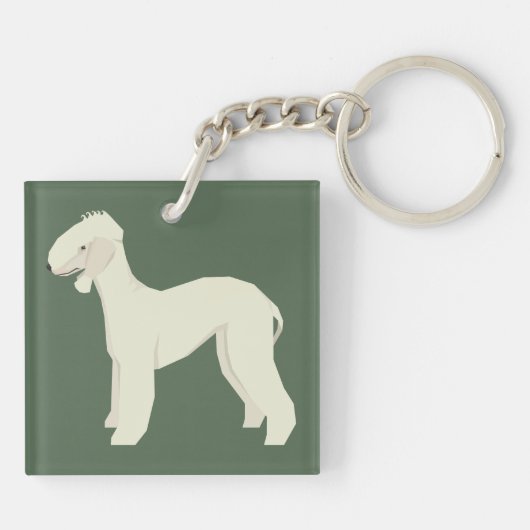 Bedlington Terrier Schlüsselanhänger (Rückseite)