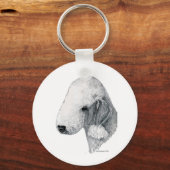 Bedlington Terrier Schlüsselanhänger (Vorderseite)