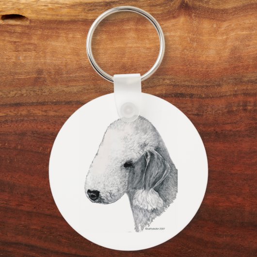 Bedlington Terrier Schlüsselanhänger (Vorderseite)