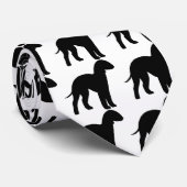 Bedlington Terrier (Schwarzes) Krawatte (Gerollt)