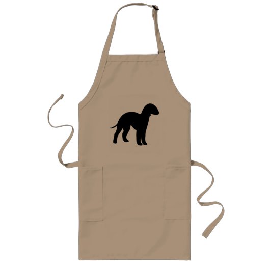 Bedlington Terrier (Schwarzes) Lange Schürze (Vorne)