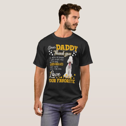 Bedlington Terrier Sehr geehrter Daddy Danke, dass T-Shirt (Vorne ganz)