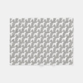 Bedlington Terrier-Silhouette-Muster-Grau Fleecedecke (Vorderseite (Horizontal))