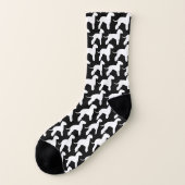 Bedlington Terrier-Silhouette-Muster Socken (Links - Außen)