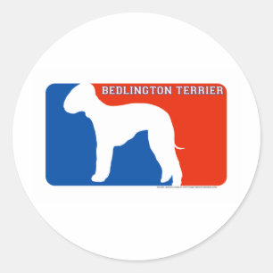 Bedlington Terrier Spielklasse-Hundeaufkleber Runder Aufkleber