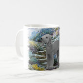 Bedlington Terrier Summer Garden Kaffeetasse (Vorderseite Links)