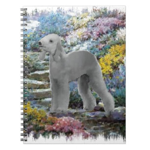 Bedlington Terrier Summer Garden Notizblock
