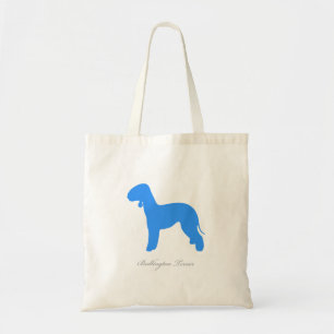 Bedlington Terrier-Taschen-Tasche (blaue Tragetasche