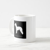 Bedlington Terrier-Tasse (Schwarzes) Kaffeetasse (Vorderseite Links)