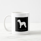 Bedlington Terrier-Tasse (Schwarzes) Kaffeetasse (Links)