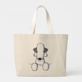 Bedlington Terrier Tote Bag Jumbo Stoffbeutel (Rückseite)