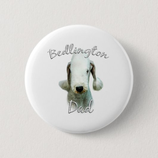 Bedlington Terrier Vater 2 Button (Vorderseite)